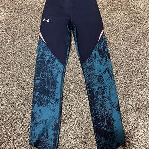 Under Armour Blue and Teal Patterned Leggings